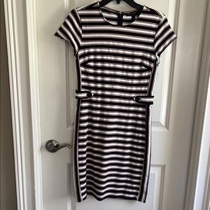 Striped Navy and White Dress